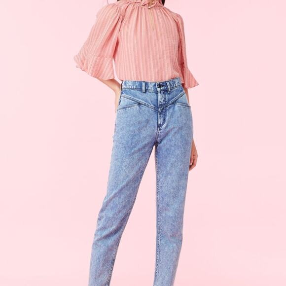 REBECCA TAYLOR MTLI LUREX STRIPE TOP BLOUSE SIZE MEDIUM BRAND NEW MSRP$275 - Picture 11 of 11